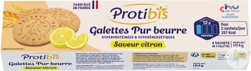 Protibis Galettes HP-HC Gourmandes Citron 16 Pièces