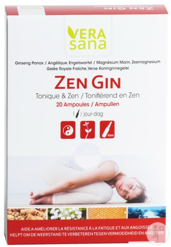 Vera Sana Zen Gin Complémnt Alimentaire Ampoules 20x10ml