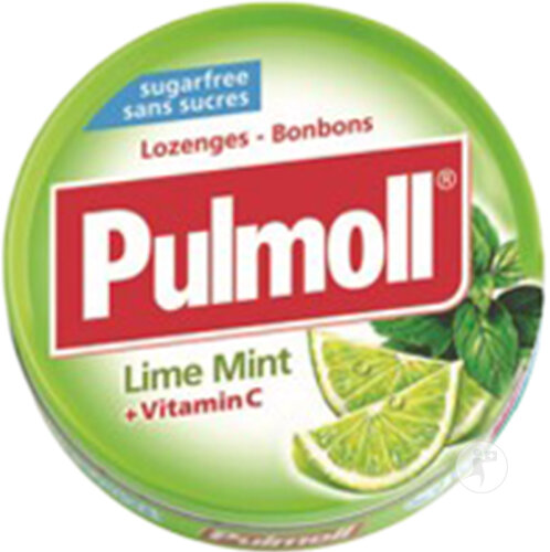 Title Pulmoll Bonbons Lime Mint + Vitamine C Sans Sucre 45g