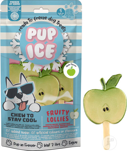 Pup Ice Fruity Lollies Pomme 3x90g
