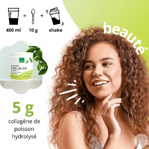 Purasana Feel Beautiful Collagène Matcha 240g-3