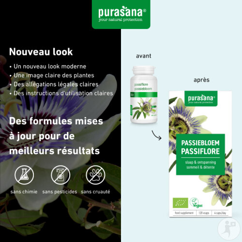 Purasana Passiflore Extrait 125mg Bio Complément Alimentaire Sommeil Et Détente 120 Gélules-3