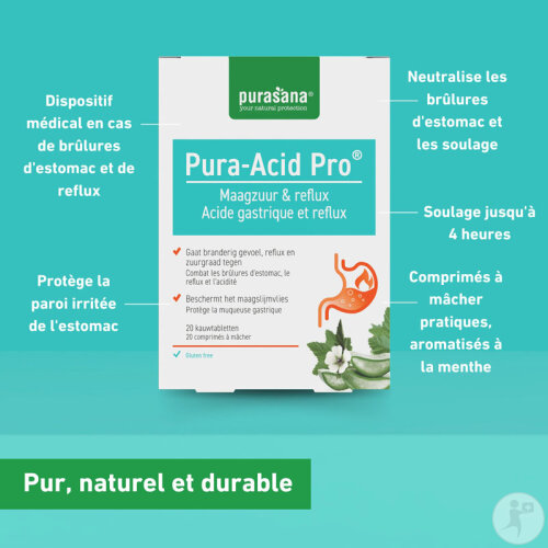 Purasana Pura-Acid Pro 20 Comprimées À Macher-3