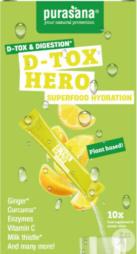 Purasana Superfood Hydration D-Tox Hero Sachets 10x4,5g