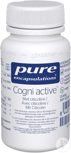 Pure Encapsulations Cogni Actif Avec Citicoline Complément Alimentaire 60 Gélules