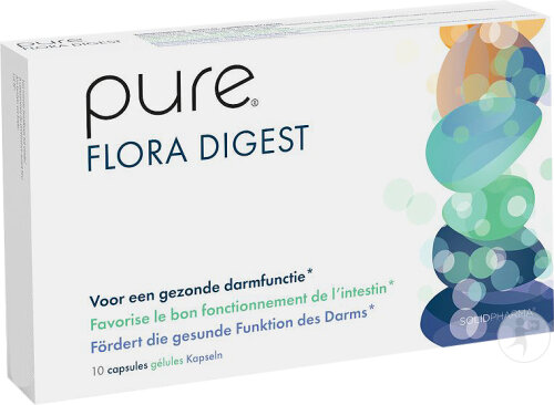 Pure Flora Digest Complément Alimentaire Bon Fonctionnement De L’Intestin 30 Gélules