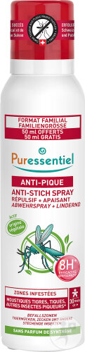 Puressentiel Anti-Pique Spray Répulsif Et Apaisant 7h Efficacité Zones Infestées Flacon 200ml