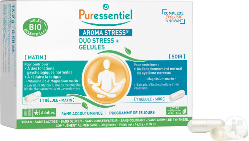 Puressentiel Aroma Stress Gélules Duo Stress +  30 Gélules