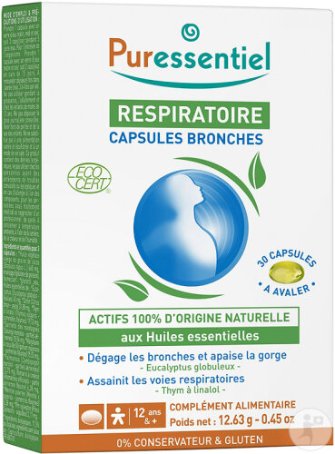 Puressentiel Respiratoire Capsules Bronches Bio 30 Pièces