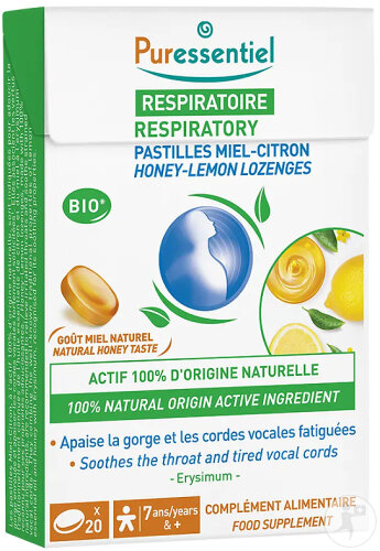 Puressentiel Respiratoire Pastilles Miel-Citron 20 Pièces