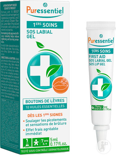 Puressentiel SOS Labial Gel Réparateur Tube Canule 5ml