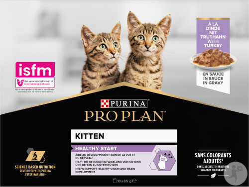 Pro Plan Healthy Start Pour Renforcer L'Immunité Pâtée Pour Chaton Dinde 10x75g