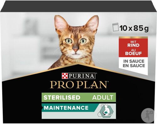Pro Plan Sterilised Pâtée Pour Chat Adulte Stérilisé Bœuf En Sauce 10x85g