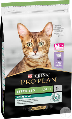 Pro Plan Renal Plus Pour Des Reins En Bonne Santé Croquettes Pour Chat Adulte Stérilisé Dinde10kg