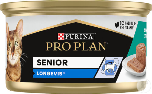 Pro Plan Longevis Santé Cognitive Pâtée Pour Chat Senior 7 Ans Et Plus Mousse Au Thon 85g