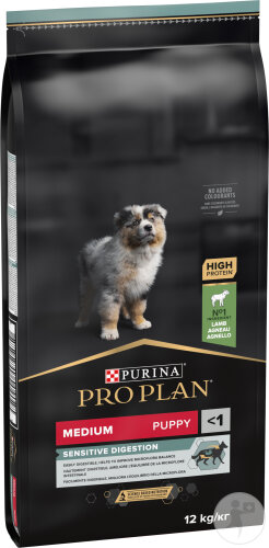 Pro Plan Sensitive Digestion Santé Digestive Croquettes Pour Chiot Medium Agneau 12kg
