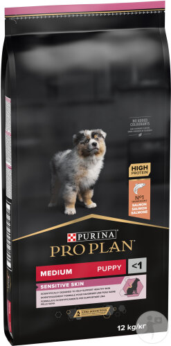 Pro Plan Sensitive Skin Pour Peau Sensible Croquettes Pour Chiots Medium Saumon 12kg