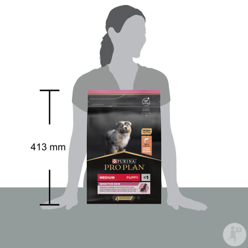 Pro Plan Sensitive Skin Pour Peau Sensible Croquettes Pour Chiot Medium Saumon 3kg-3