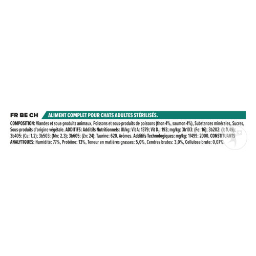 Pro Plan Sterilised Pâtée Pour Chat Adulte Stérilisé Saumon Et Thon 12x85g-6