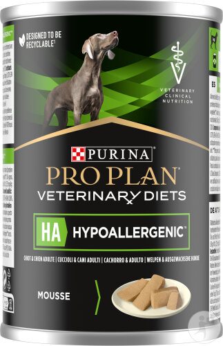 Purina Pro Plan Veterinary Diets HA Hypoallergenic Chien Mousse 12x400g