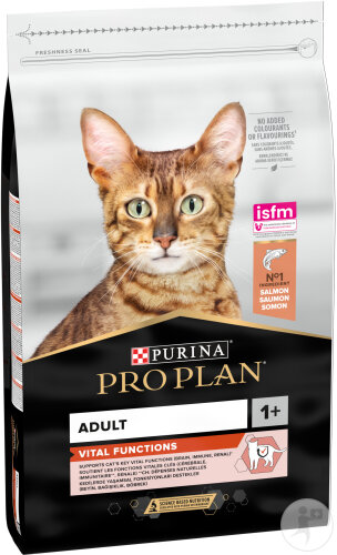 Pro Plan Vital Functions Pour Le Soutient Des Sens Vitaux Croquettes Pour Chat Adulte Saumon 10kg