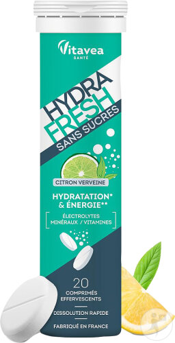 Vitavea Hydrafresh Citron Verveine 20 Comprimés Effervescents