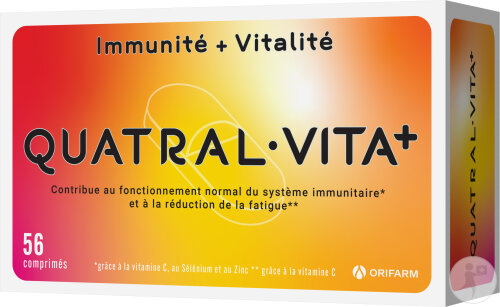 Quatral Vita+ Immunité + Vitalité 56 Comprimés