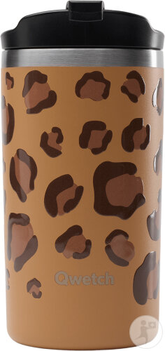Qwetch Tasse De Voyage Isotherme Motif Léopard Et Camel 350ml