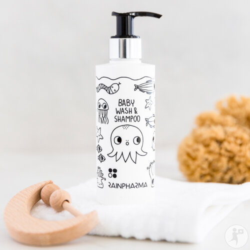 RainPharma Baby Wash & Shampoo Savon Naturel Pour Bébé X Eva Mouton Flacon Pompe 200ml-3