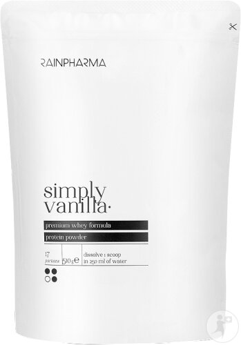 RainPharma Simply Vanilla Poudre De Protéine De Lactosérum Avec Stévia Saveur Optimale 510g