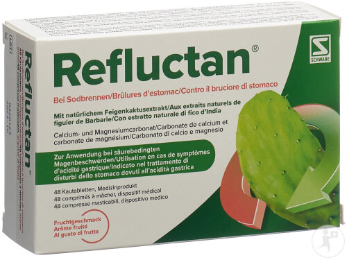 Refluctan Brûlures D'Estomac Goût De Fruits 48 Comprimés À Mâcher