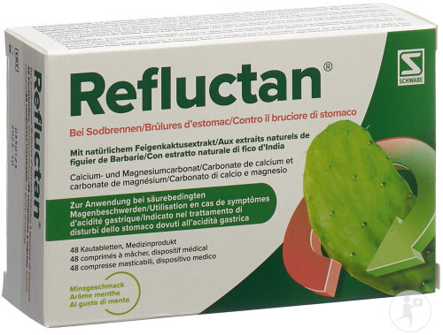 Refluctan Brûlures D'Estomac Menthe 48 Comprimés À Mâcher