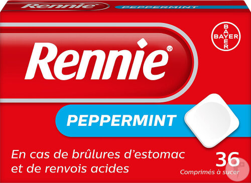 Rennie Peppermint Comprimés À Sucer 36 Pièces