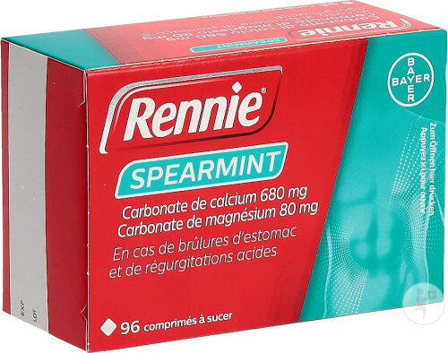 Rennie Spearmint Comprimés À Sucer 96 Pièces