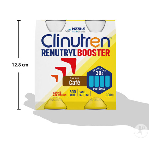 Clinutren Renutryl Booster Nutriment Saveur Café 4x300ml-3