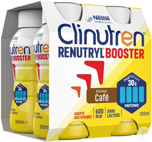 Clinutren Renutryl Booster Nutriment Saveur Café 4x300ml