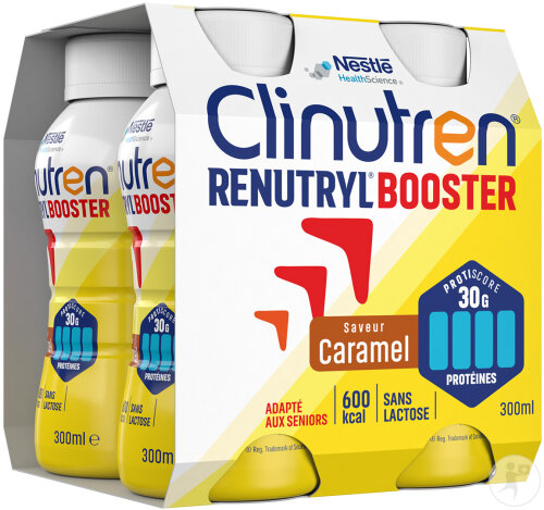 Clinutren Renutryl Booster Nutriment Saveur Caramel 4x300ml