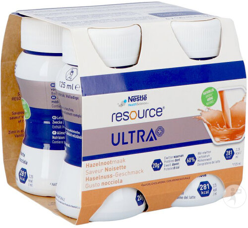 Resource Ultra+ Saveur Noisette 4x125ml