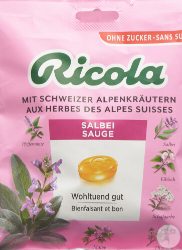 Ricola Sauge Bonbons Aux Herbes Sans Sucre Sachet 125g