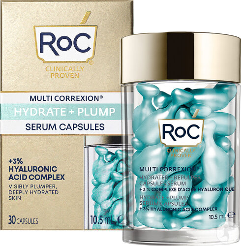 RoC Multi Correxion Hydrater + Repulper Capsules Sérum 30 Pièces