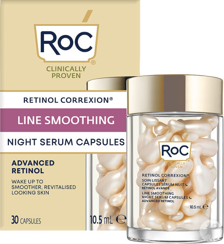 RoC Retinol Correxion Soin Lissant Capsules Sérum Nuit 30 Pièces