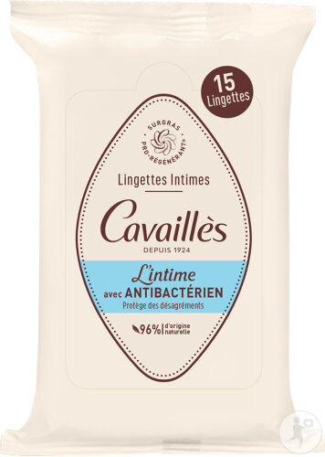 Rogé Cavaillès Lingettes Intimes Avec Thym Anti-Bactérien 15 Lingettes