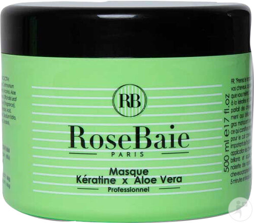 Rosebaie Masque Aloe Vera + Kératine Pot 500ml