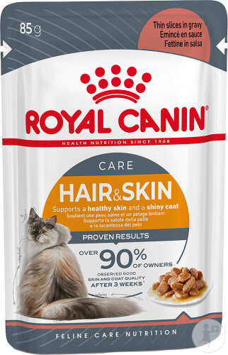 Royal Canin Feline Care Nutrition Hair & Skin In Gravy 12x85g
