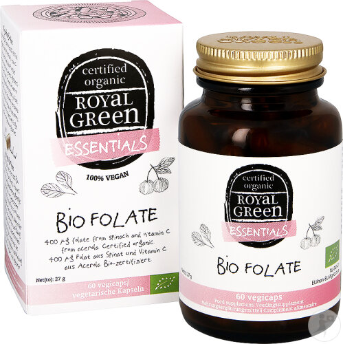 Royal Green Bio Folate 60 Capsules Végétales