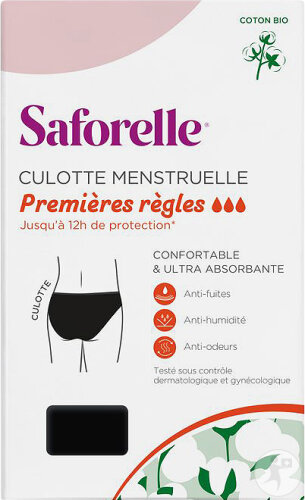 Saforelle Culotte Menstruelle Premières Règles T1/14 1 Pièce