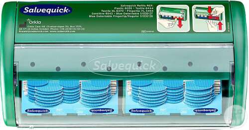 Salvequick Distributeur De Pansements Bleu 51030130 1 Pièce