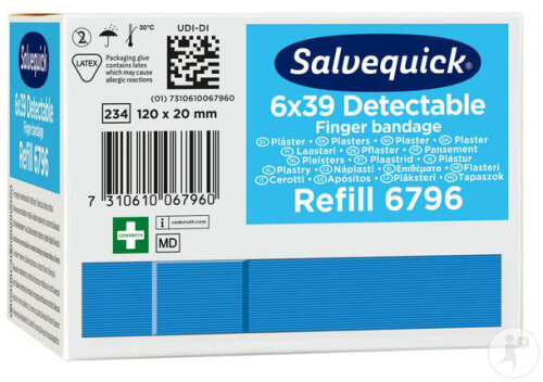 Salvequick Pansement Extra Longue Bleu 6796 1 Pièce