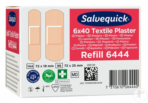 Salvequick Recharge Pansements Textiles 6x40 Pièces