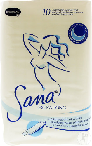 Sana Extra Serviettes Auto Adhésives 10 Pièces